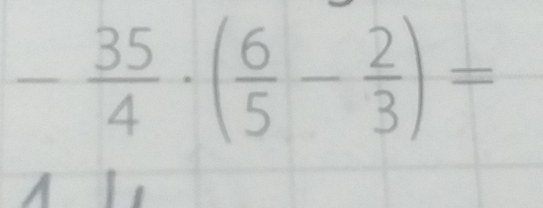 - 35/4 · ( 6/5 - 2/3 )=