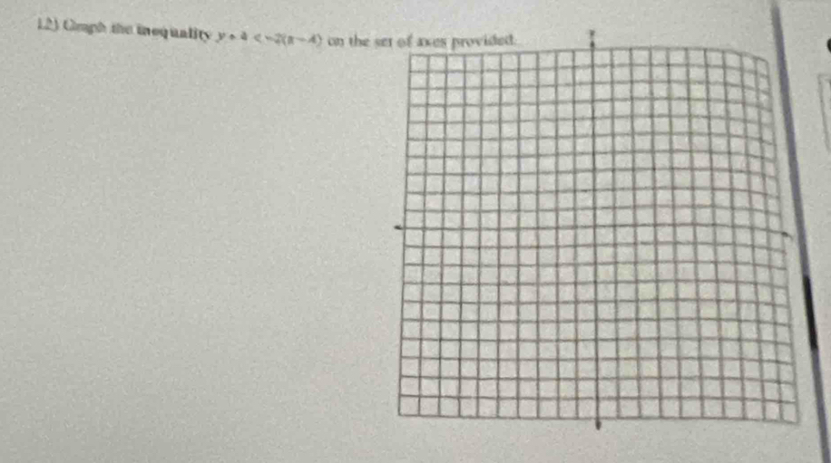 Cmph the inequality y+4 on the