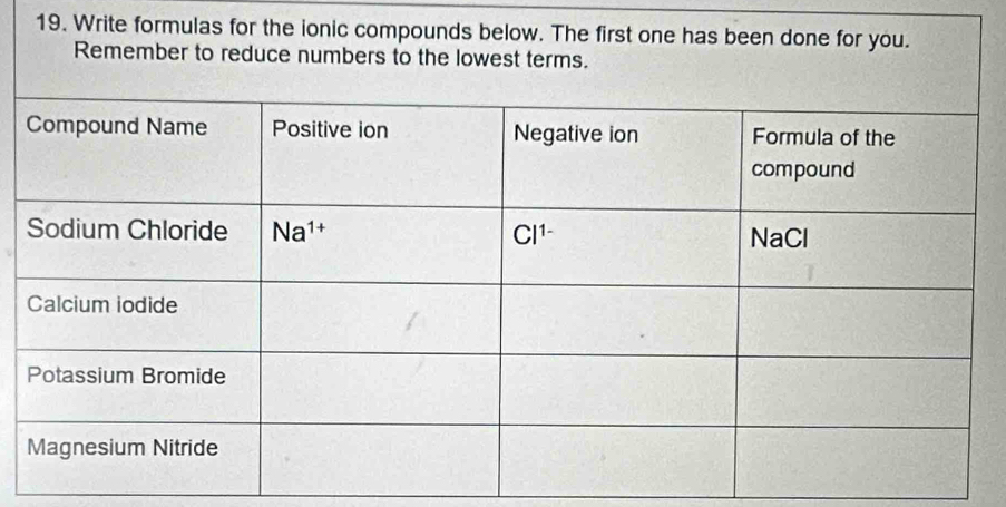 Write formula