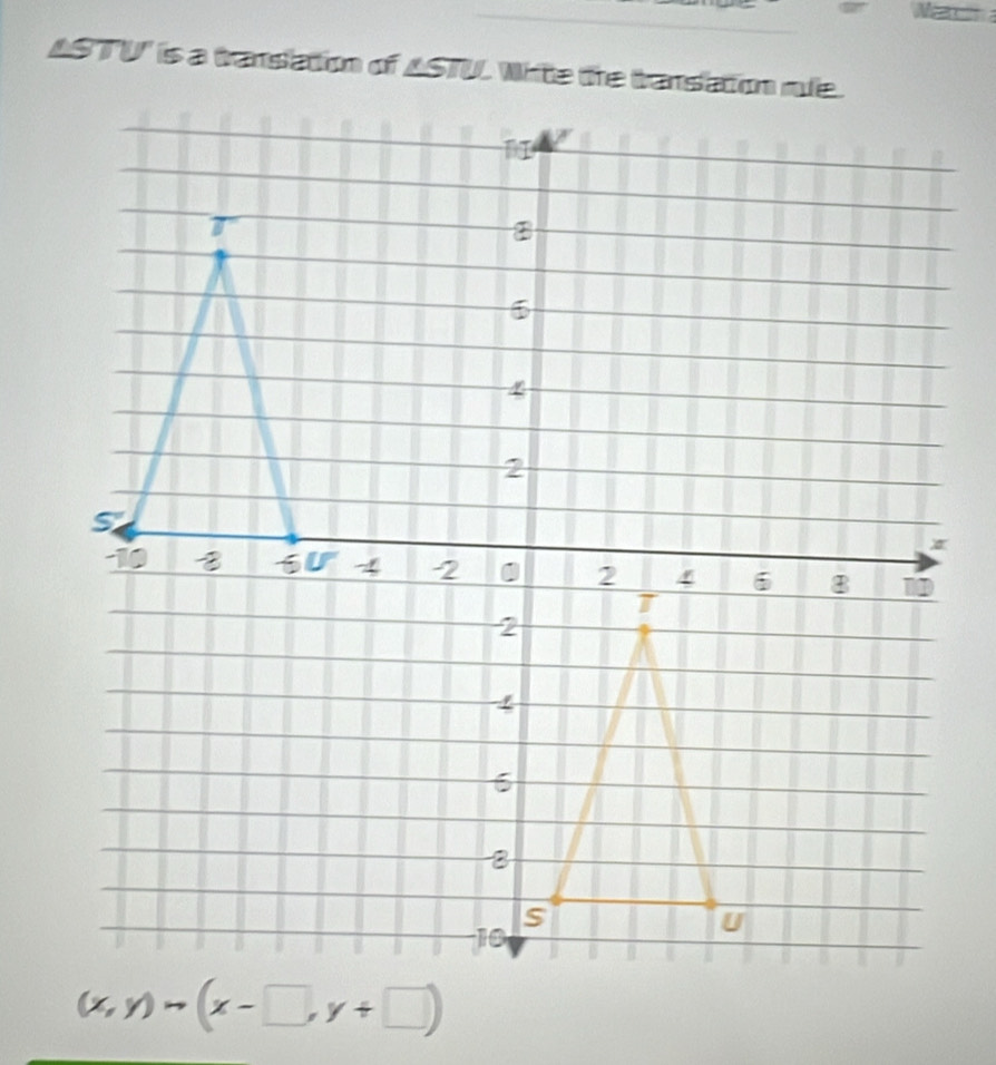 Ne
ASTV' is a translation of ∠ ST