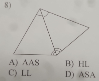 A) AAS B) HL
C) LL D) ASA