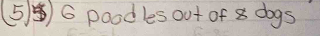 (5) 6 poodles out of 8 dogs