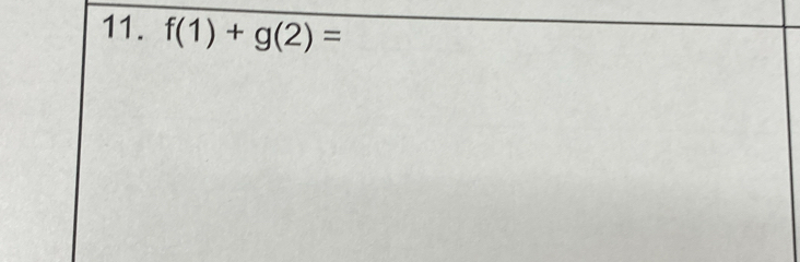 f(1)+g(2)=