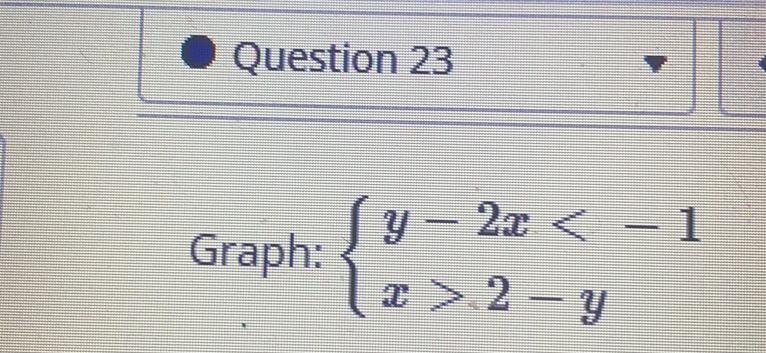 Graph: beginarrayl y-2x 2-yendarray.