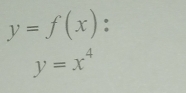 y=f(x) :
y=x^4