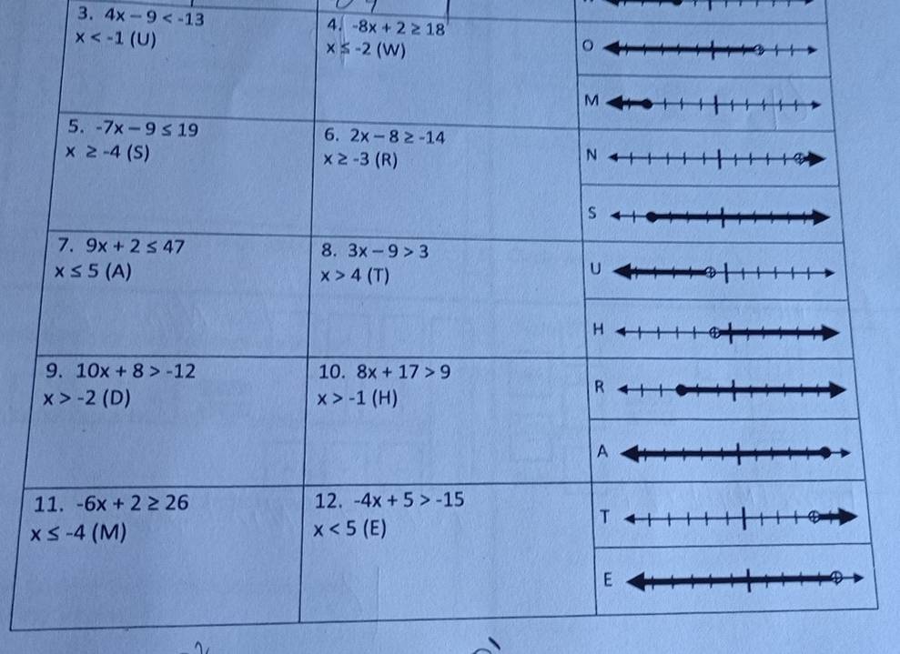 4x-9
4. -8x+2≥ 18