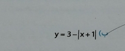 y=3-|x+1|