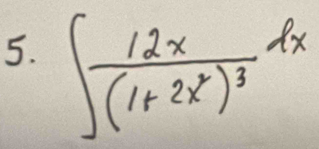 ∈t frac 12x(1+2x^3)^3dx