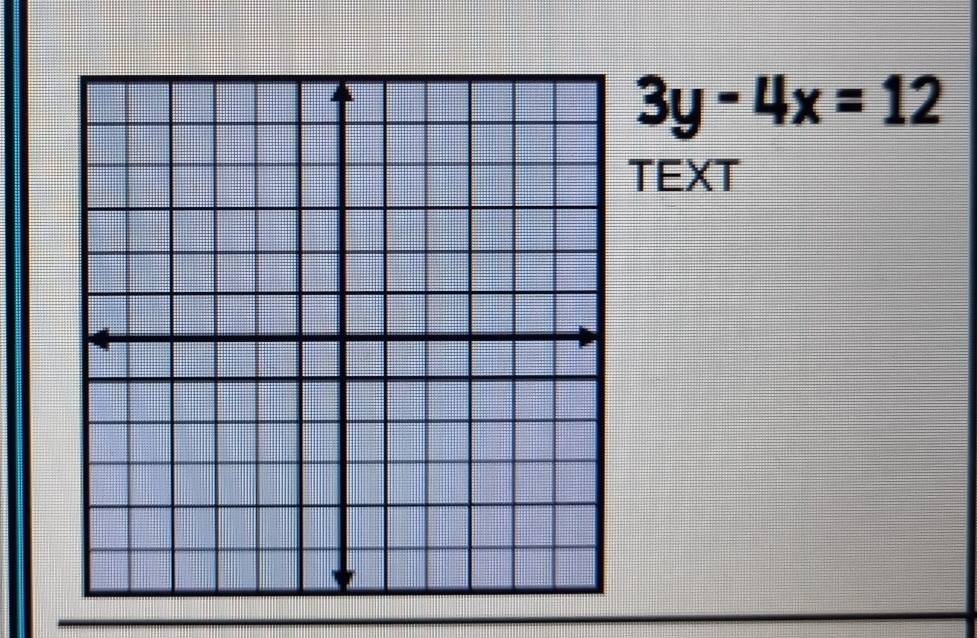 3y-4x=12
TEXT