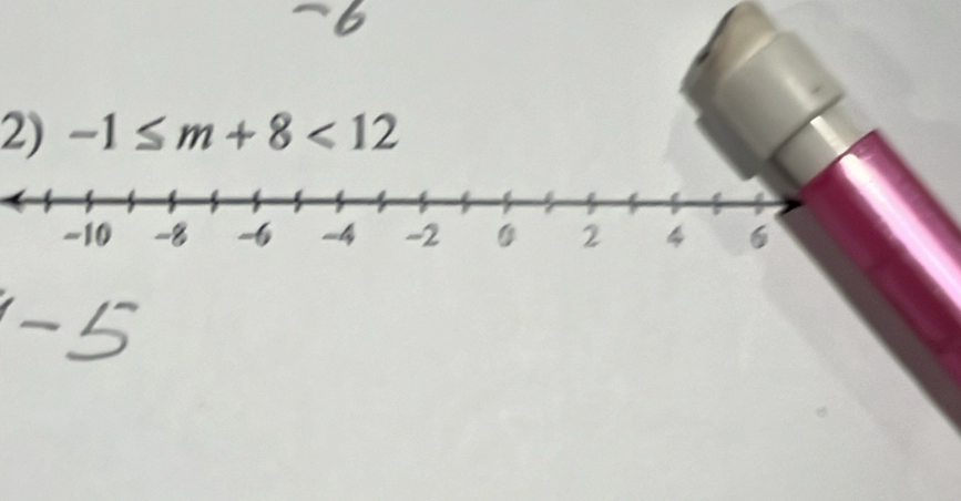 -1≤ m+8<12</tex>