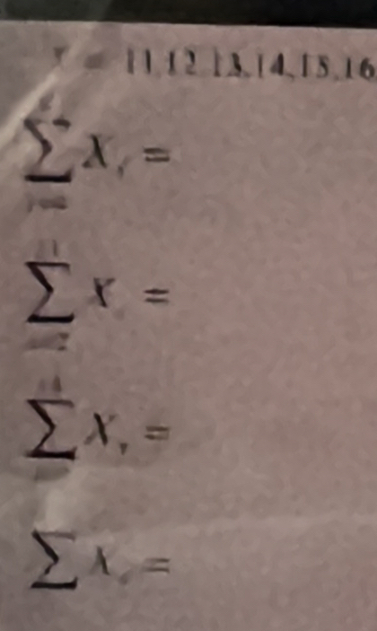 overline 1 a 1 1 1 2 1 3. 1 4, 15. 1 6
P_1
sumlimits X_i=
sumlimits x=
sumlimits _∠ X_Y,=
sumlimits X=