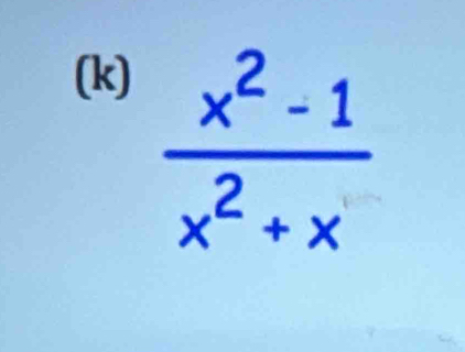  (x^2-1)/x^2+x 