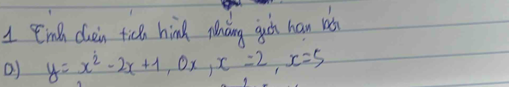 Ena chuein tich hink Nnding guct han ues
y=x^2-2x+1, 0x, x=2, x=5