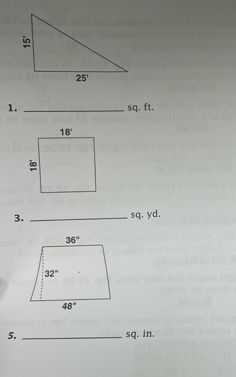 sq. ft.
3. _sq. yd.
5. _sq. in.