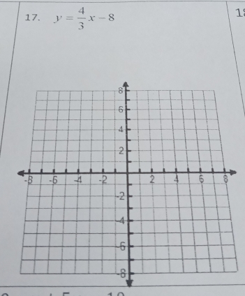 y= 4/3 x-8
1