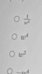  1/w^4 
w^4
w^2
-w^4