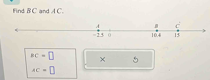 Find BC and AC.
BC=□
×
AC=□