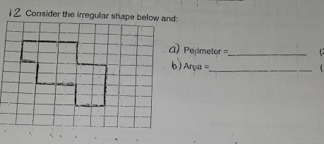 Perimeter =_ 

b) rça= =_