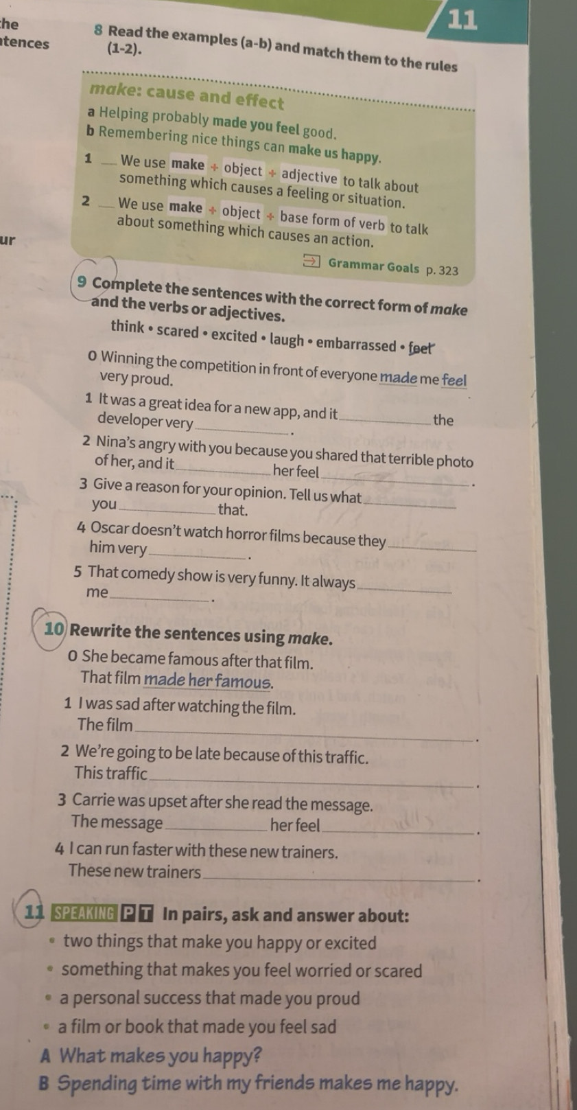 Risolto:tences (1-2). he 8 Read the examples (a-b) and match them to ...