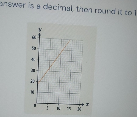 answer is a decimal, then round it to 1