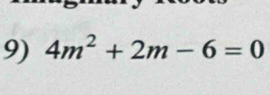 4m^2+2m-6=0