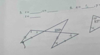 x= _ y=
5. r= _ s= _