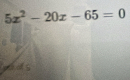 5x^2-20x-65=0