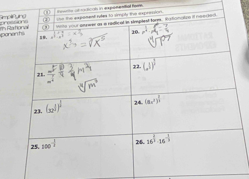 cals in exponential form.
Simpl
pre
th R
pon