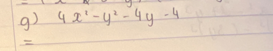 4x^2-y^2-4y-4