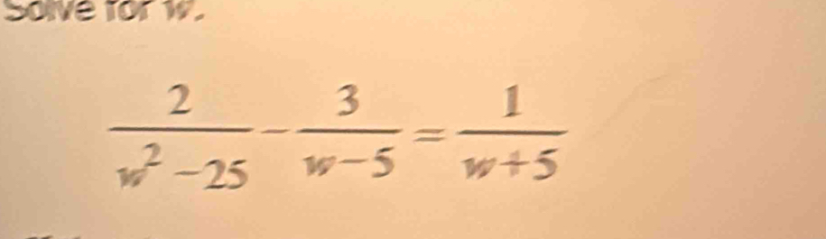 Solve for1.