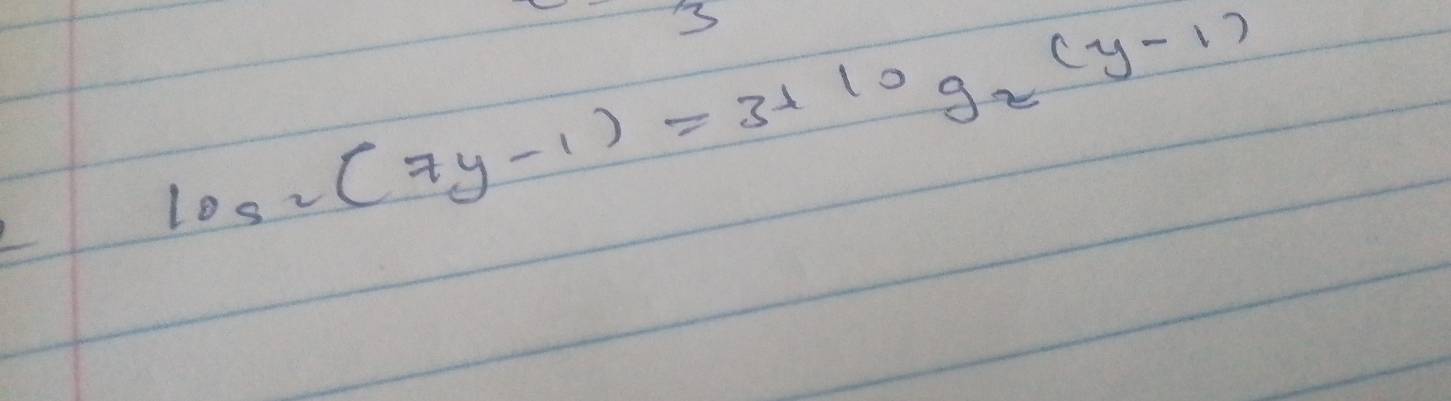 log _2(7y-1)=3+log _2(y-1)