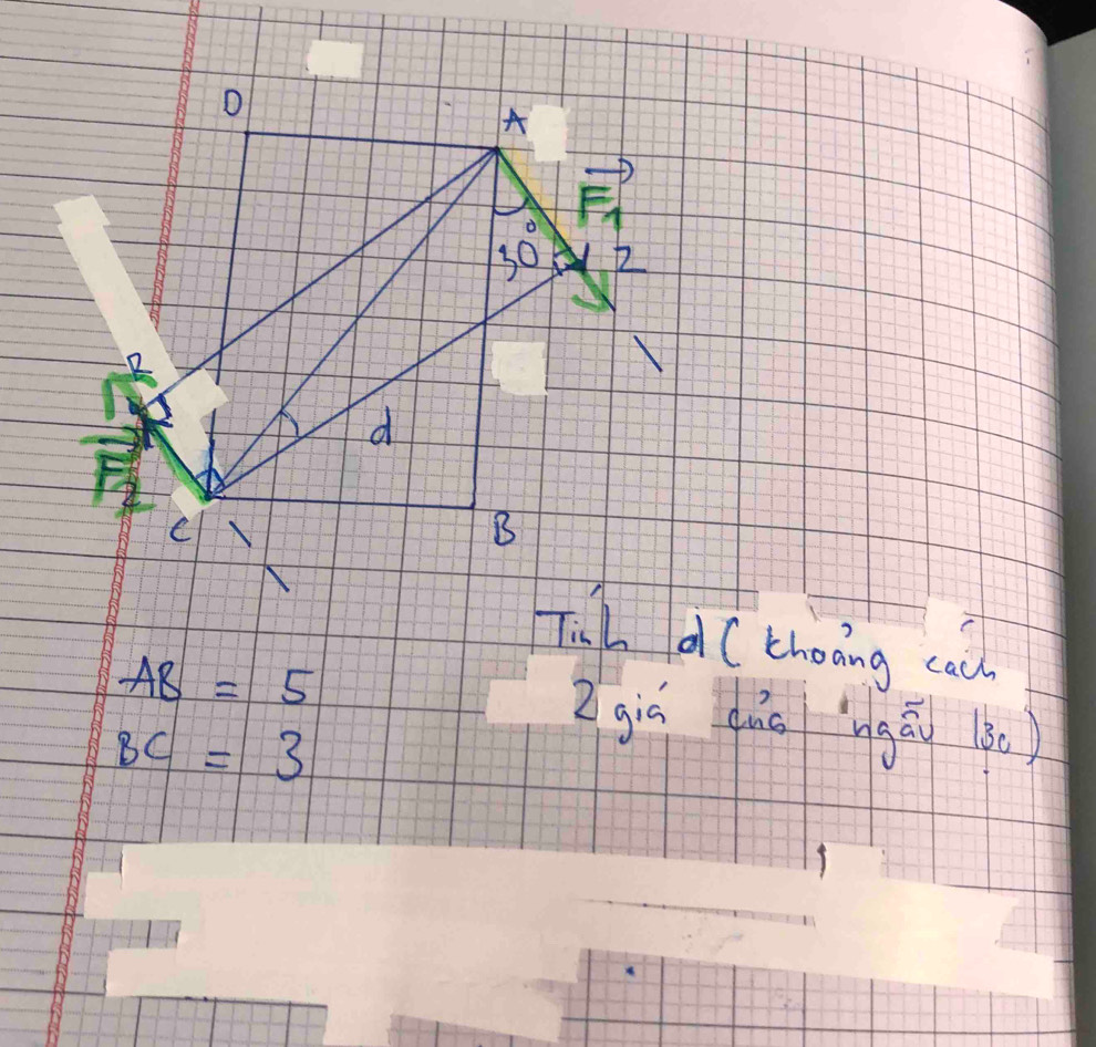 Tish d Cchoong cal
AB=5 2 giá qǎá `ngāi (0)
BC=3