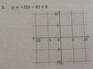 y=-2(x-6)+8