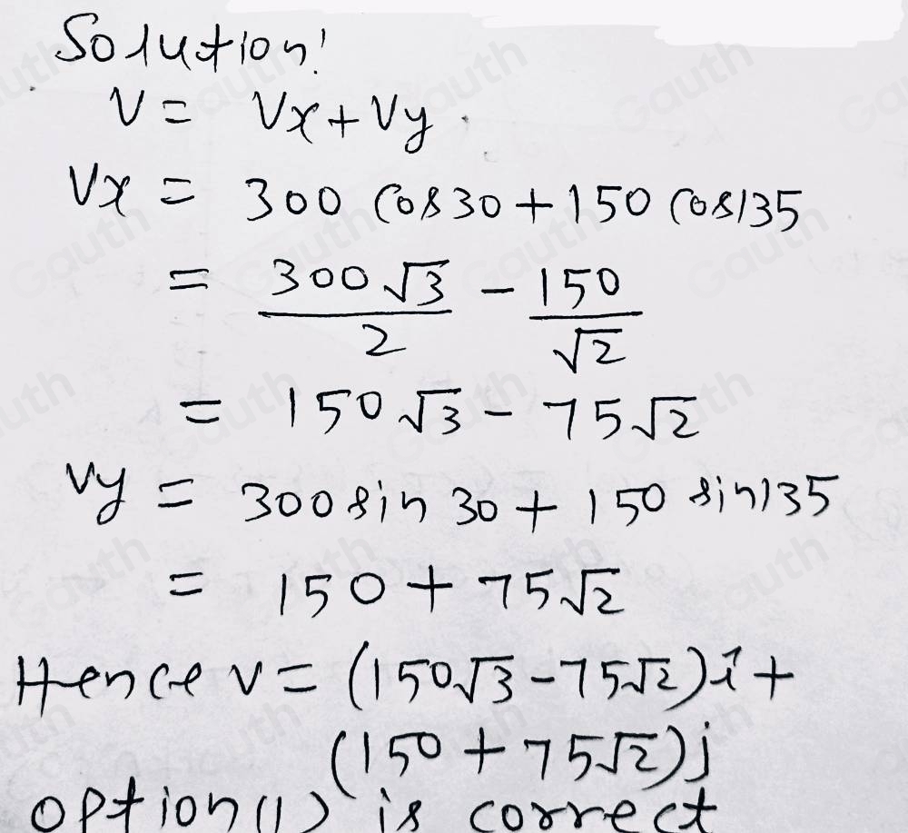 Solved: Two forces act on an object. The first force has a magnitude of ...