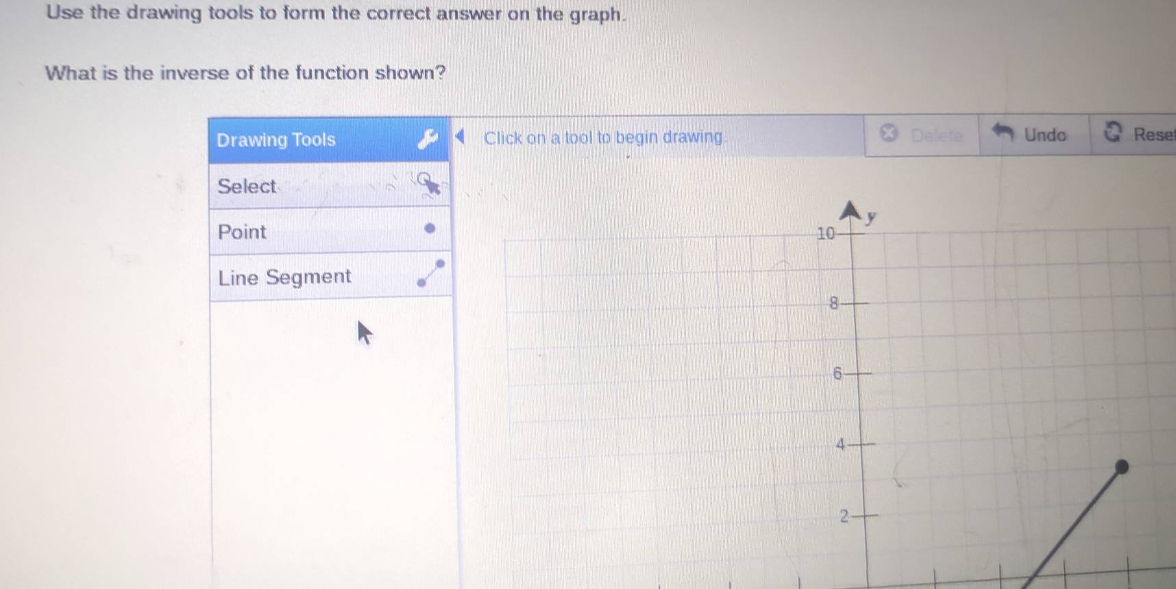 Solved: Use the drawing tools to form the correct answer on the graph ...