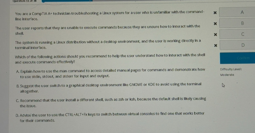 Solved: You are a CompTIA A+ technician troubleshooting a Linux system ...