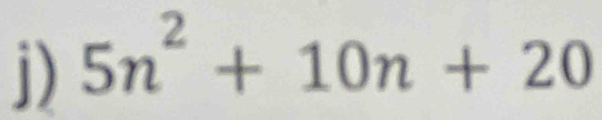 5n^2+10n+20