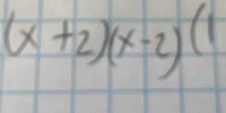 (x+2)(x-2)(1