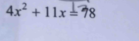 4x² + 11x = 78