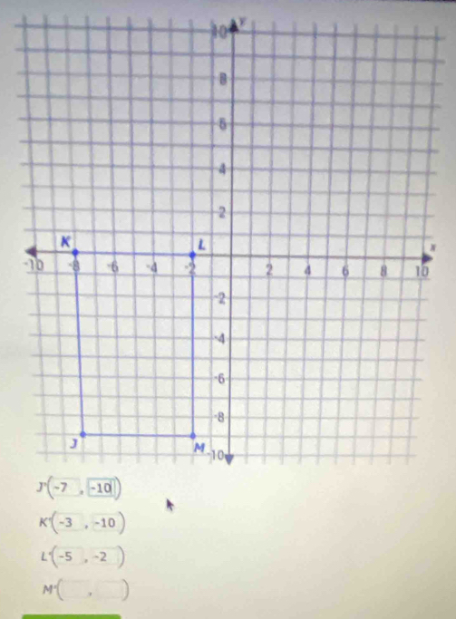 K(-3,-10)
L(-5,-2)
M'(□ ,□ )