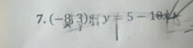 (-8,3)+y=5-10x