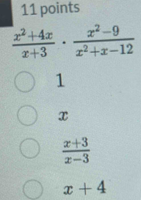 1
x
 (x+3)/x-3 
x+4