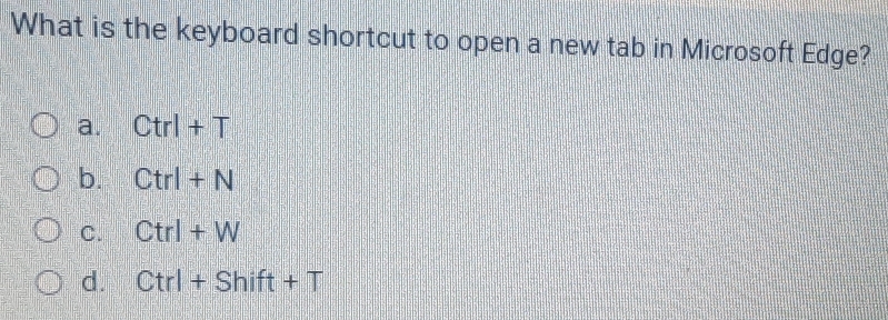 Solved: What is the keyboard shortcut to open a new tab in Microsoft ...