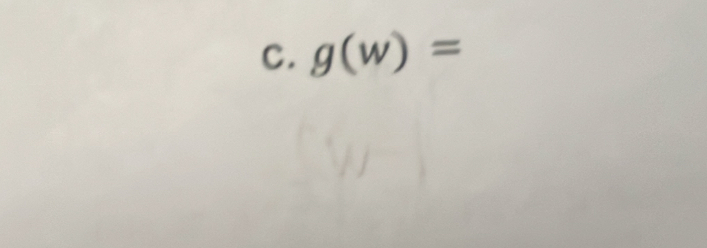 g(w)=