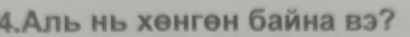 4.Аль нь xθнгəн байна вэ?