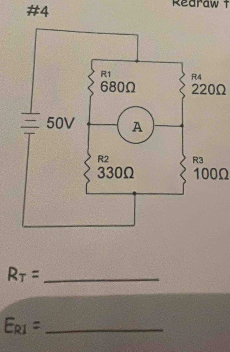 #4
Rearaw †
220Ω
100Ω
_ R_T=
_ E_R1=