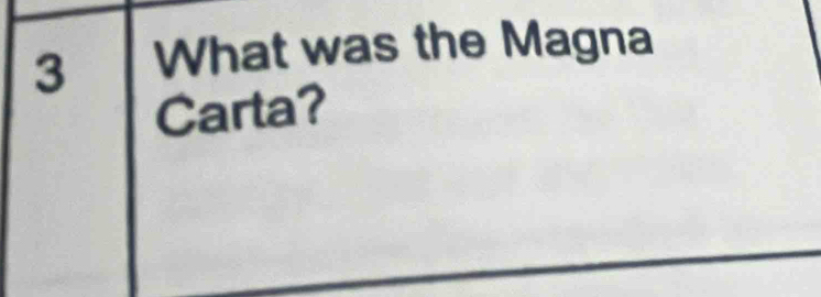 What was the Magna 
Carta?