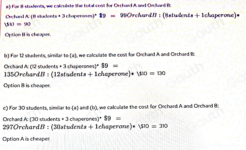 Solved: Field Trip! A teacher is choosing between two options for a ...