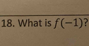 What is f(-1) ?