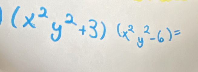 (x^2y^2+3)(x^2y^2-6)=